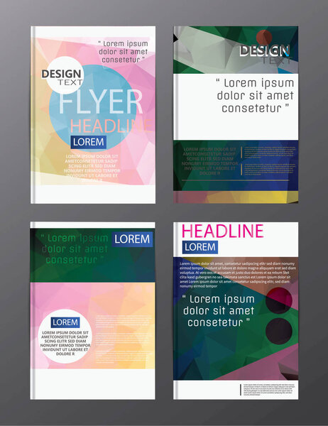 flyer design business annual report brochure template. cover pre