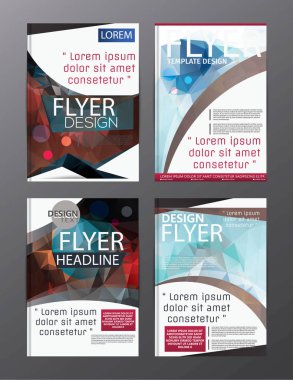 Çokgen Modern broşür vektör Cmyk Modern A4