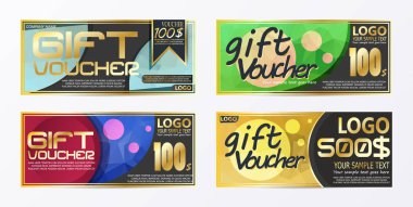 Hediye sertifikası fiş kupon kartı arka plan şablonu