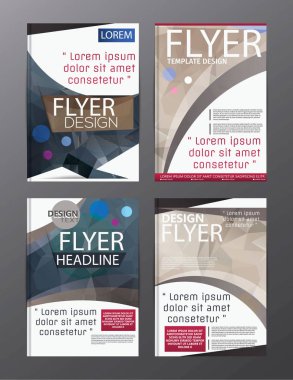 Çokgen Modern broşür vektör Cmyk Modern A4