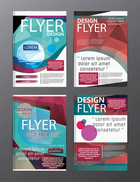 Çokgen Modern broşür düzeni tasarım şablonu. El ilanı broşür cov