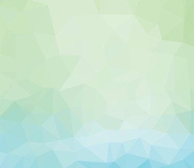 Açık yeşil vektör Çokgen soyut zemin. Çokgen soyut