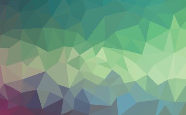 Açık yeşil vektör Çokgen soyut zemin. Çokgen soyut