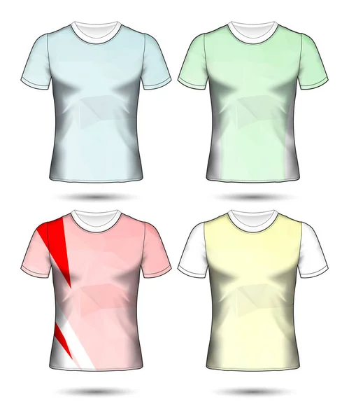 Plantillas camiseta colección geométrica abstracta de diferentes co — Vector de stock