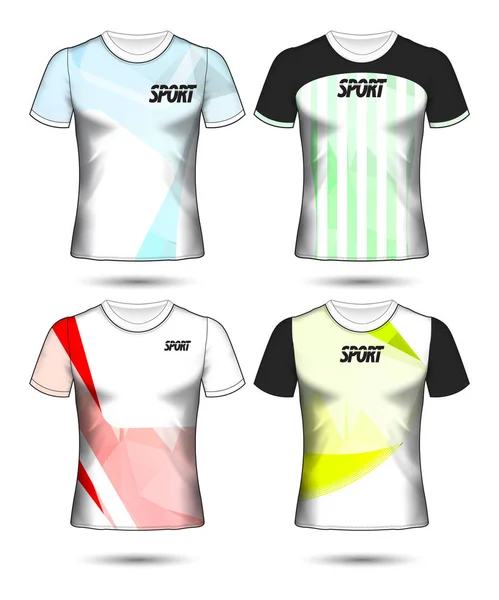 Set von Fußball oder Trikot-Vorlage T-Shirt-Stil, Design — Stockvektor