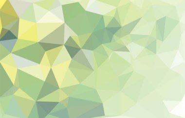 Açık yeşil vektör Çokgen soyut zemin. Çokgen soyut