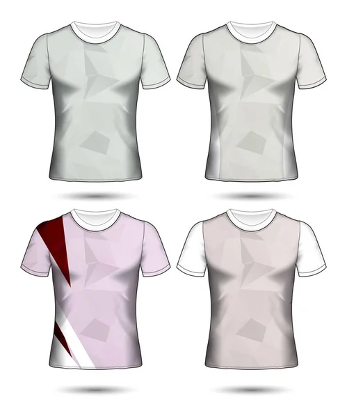 Modelos de t-shirt coleção geométrica abstrata de diferentes co — Vetor de Stock