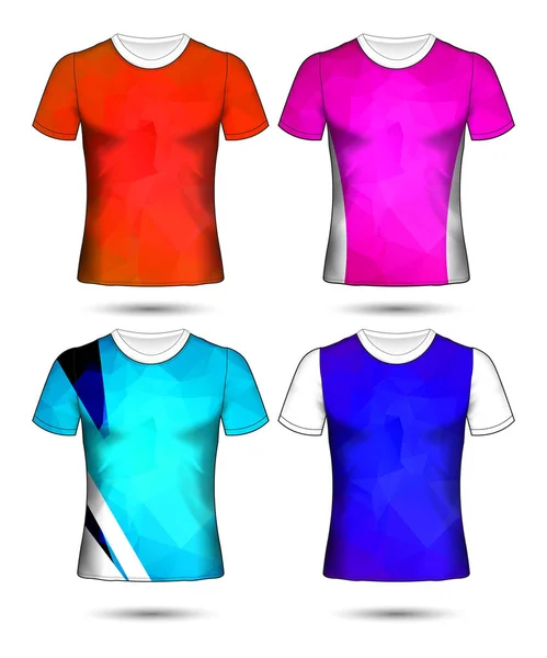 T-shirt templates abstract geometric collection of different co — Stock Vector
