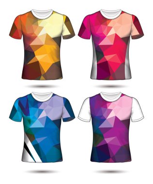  t-shirt şablonları soyut geometrik farklı co topluluğu