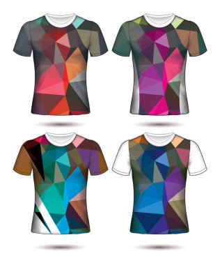  t-shirt şablonları soyut geometrik farklı co topluluğu