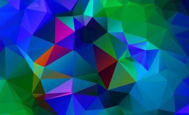 Soyut çok renkli tam renk gökkuşağı arka plan. Vektör polygo