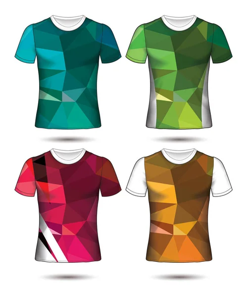 Plantillas camiseta colección geométrica abstracta de diferentes co — Vector de stock