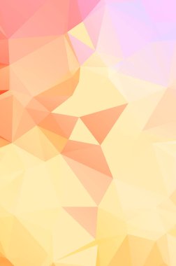 Açık Turuncu Mozaik Vektör Modeli. üçgen şablon