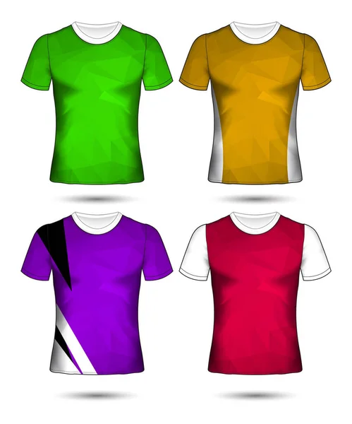 Set Calcio Calcio Jersey Modello Shirt Stile Progettare Vostra Illustrazione — Vettoriale Stock