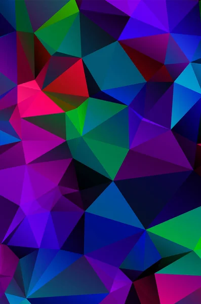 Levendige Kleurrijke Gradiënt Mozaïek Achtergrond Geometrische Driehoek Mozaïek Abstract — Stockvector
