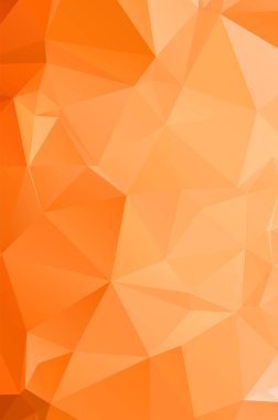 Turuncu desenli çokgen arka plan. Parlak renkli illüstrasyon 