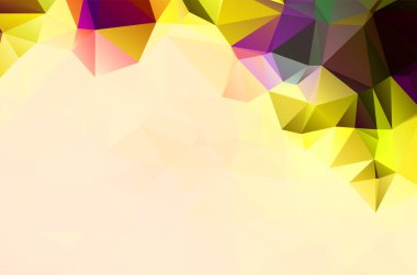 Sarı canlı çokgen vektör arkaplanı. Geometrik vektör çizimi. yaratıcı tasarım şablonu