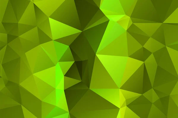 Grön Levande Abstrakt Geometrisk Bakgrund Vektor Från Polygoner Triangel Mosaik — Stock vektor