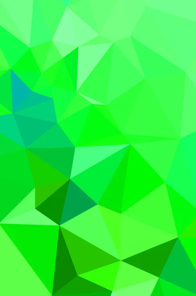 Levendig Licht Groene Vector Laag Poly Kristal Achtergrond Ontwerp Patroon — Stockvector