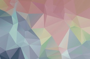 Çoklu renk geometrik üçgen düşük polifon biçimi 