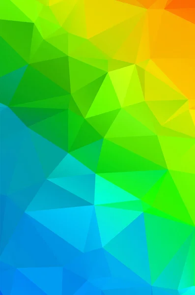 Lumière Vive Vecteur Vert Faible Fond Cristal Poly Illustration Modèle — Image vectorielle