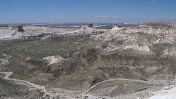 El fondo del antiguo océano seco de Tetis permanece de las montañas de sal — Vídeos de Stock