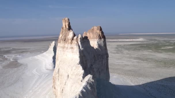 Il fondo dell'antico oceano Teti prosciugato, i resti delle montagne salate. 4k. Boszhira — Video Stock