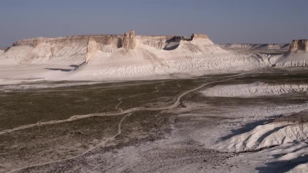 El fondo del antiguo océano seco de Tetis permanece de las montañas de sal — Vídeo de stock