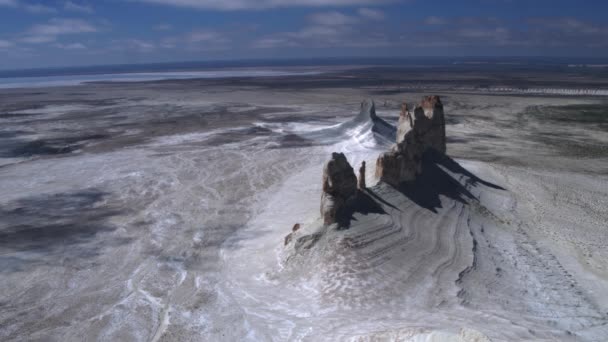 El fondo del antiguo océano seco de Tetis permanece de las montañas de sal — Vídeos de Stock