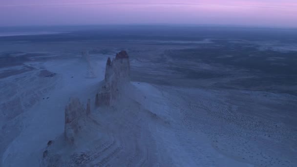 Der Boden der uralten ausgetrockneten tethys Ozeanreste der Salzberge — Stockvideo