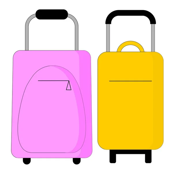 Ensemble Valises Multicolores Pour Les Voyages Sacs Voyage Pour Les — Image vectorielle