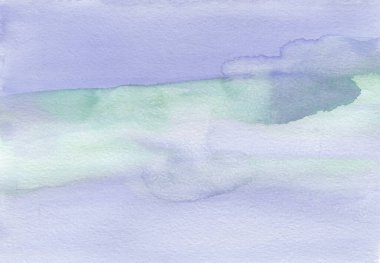 Dokular ve arkaplanlar için suluboya menekşe ve gök mavisi arkaplan. yatay resim