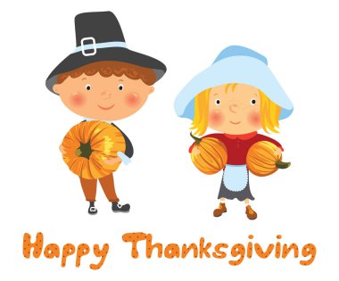 Mutlu Şükran günü kartı