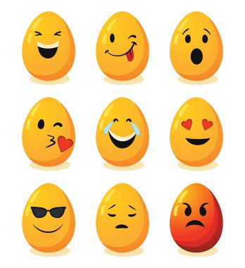 Mutlu Paskalya için dekoratif gülen yumurta