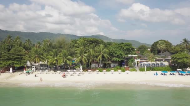 Isola Koh Larn Spiaggia Chaweng Drone Scivolo Sinistra — Video Stock