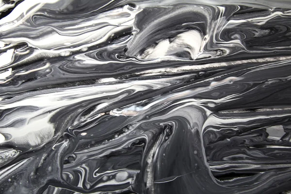 Fundo Pintura Abstrata Cores Preto Branco — Fotografia de Stock