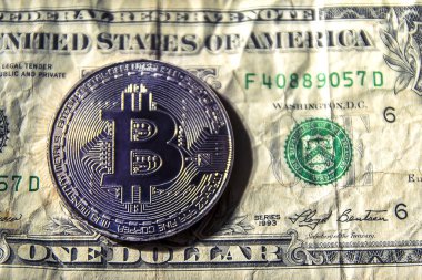 Bitcoin sembolü, kripto para birimi kavramı