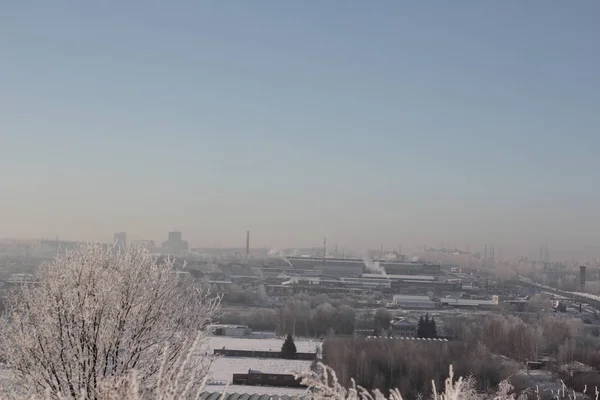 Winter Landscape Frosty Day — 스톡 사진