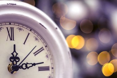 Vintage saati ile Noel arka plan