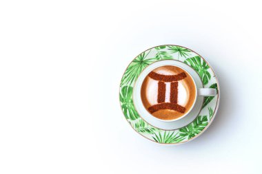  Sıcak kahve cappuccino latte sanat ile