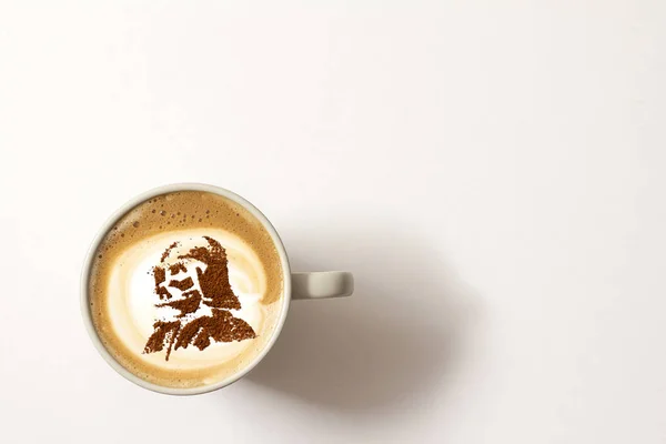 Heißer Kaffee Cappuccino Mit Latte Art — Stockfoto