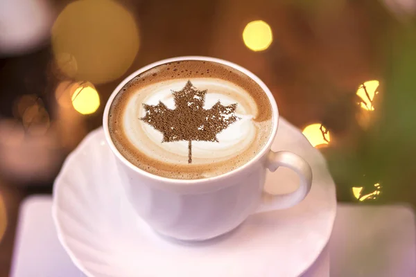 July Independence Day Canada Drawing Clover Cup Coffee — Stock Photo, Image