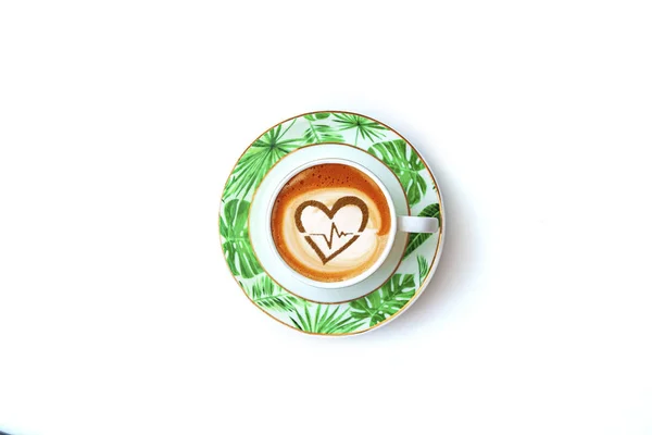 在一杯咖啡上做的南瓜之间的光环 — 图库照片