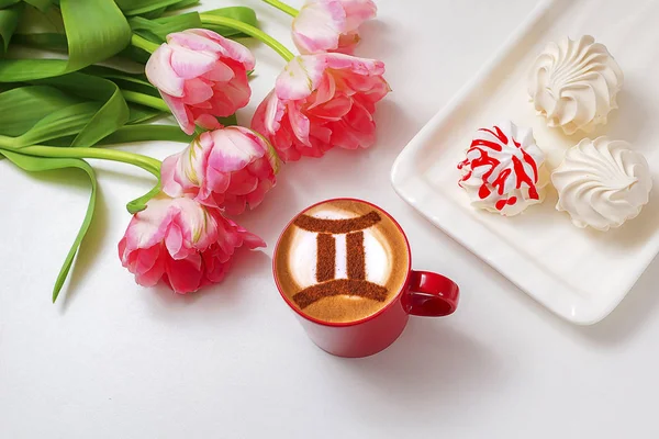 Hot Coffee Cappuccino Latte Art — Stock Photo, Image