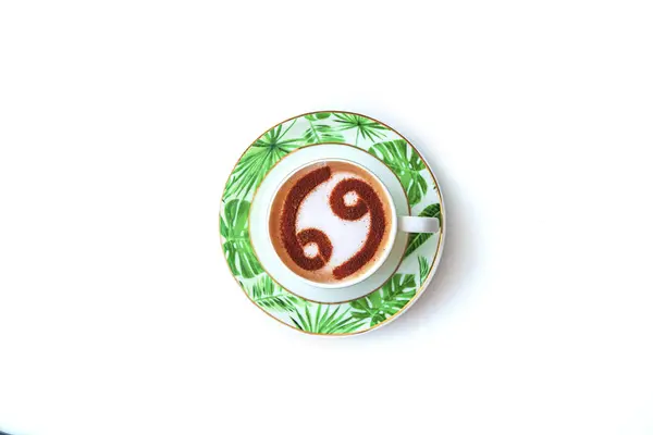 Heißer Kaffee Cappuccino Mit Latte Art — Stockfoto