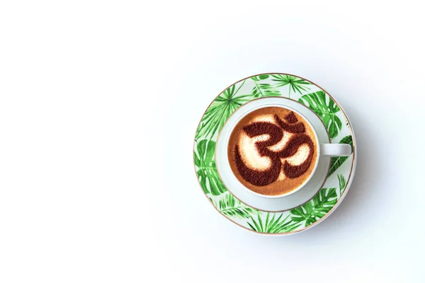 Cappuccino Kaffee Einer Keramiktasse Auf Dem Tisch — Stockfoto