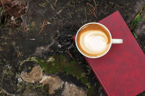 Filiżanka Kawy Cappuccino Ziemi — Zdjęcie stockowe