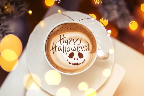 Due Tazze Caffè Cappuccino Con Simbolo Halloween Latte Art Schiuma - Foto  Stock: Foto, Immagini © antonvladimirov333.gmail.com 322556856