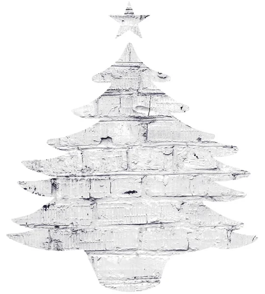 Modèle Arbre Noël Avec Texture Naturelle Isolé Sur Fond Blanc — Photo