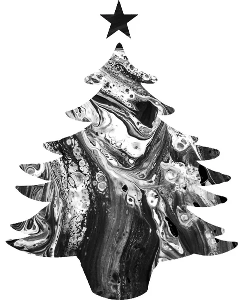 Modelo Árvore Natal Com Textura Natural Isolada Fundo Branco — Fotografia de Stock